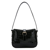 Women Bling Armpit Bags Glitter Stone Pattern Leather Handbags Crossbody Bag
