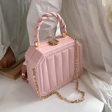 Women Box Bags Pu Leather Handbags Shoulder Pouch Spring