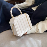 Women Box Bags Pu Leather Handbags Shoulder Pouch Spring