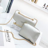 Women Small Square Shoulder Bag Clear Transparent PU Composite Messenger Bags
