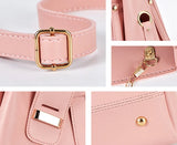 Women Bucket Handbag Large Capacity PU Leather Shoulder Bag Female 3 Pcs Set