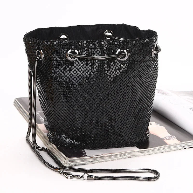 Sequin Crossbody Bag Evening Party Sliver Purse Girl Handbags Female Clutches