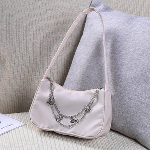 Women Butterfly Chain Shoulder Bags Pure Casual All-match