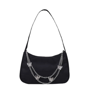Women Butterfly Chain Shoulder Bags Pure Casual All-match