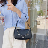Women Butterfly Chain Shoulder Underarm Bags Casual Ladies Pure Small Purses Han