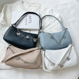 Women Butterfly Chain Shoulder Underarm Bags Casual Ladies Small Purses Handbags