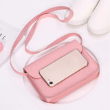 Women's Candy Shoulder Bag PU Leather Purse Adjustable Strap Summer Lady's Bag