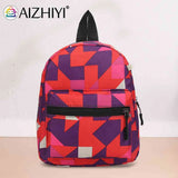 Women Geometric Printing Backpack Preppy Style Knapsack for Travel