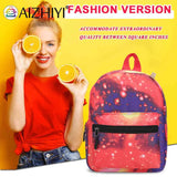 Women Geometric Printing Backpack Preppy Style Knapsack for Travel