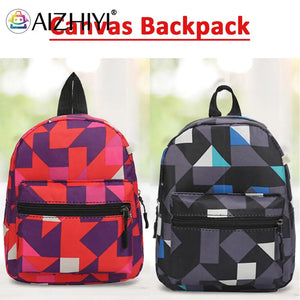 Women Geometric Printing Backpack Preppy Style Knapsack for Travel
