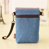 Canvas Messenger Bag Crossbody Embroidered Mini Shoulder Bag for Women