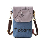 Canvas Messenger Bag Crossbody Embroidered Mini Shoulder Bag for Women