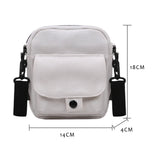 Women Canvas Shoulder Handbag Small Messenger Purse Solid Zipper Student