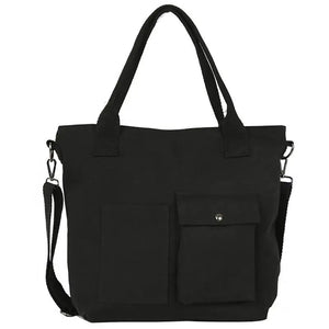 Women Canvas Tote Ladies Casual Shoulder Bag Foldable Shopping Bags Beach Bag