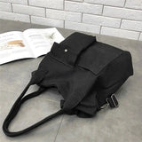 Women Canvas Tote Ladies Casual Shoulder Bag Foldable Shopping Bags Beach Bag