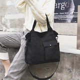 Women Canvas Tote Ladies Casual Shoulder Bag Foldable Shopping Bags Beach Bag
