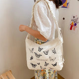 Women Canvas Tote Shoulder Bag Large Capacity Female Handbags Reusable Shopping