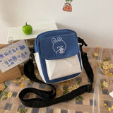 Women Cartoon Printing Canvas Shoulder Messenger Bag