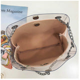 Women Flower Print Jelly Crossbody Shoulder Bag