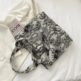 Women Casual Forest Jacquard Canvas Large Capacity Shoulder Bag