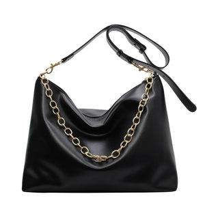 Women Chain Shoulder Bag PU Leather Crossbody Bags Solid Female Purse Bags