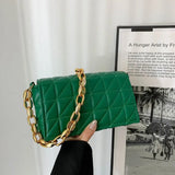 Metal Chain Shoulder Messenger Bag Retro Clutch Handbag