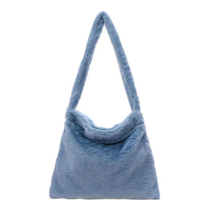 Cherry Pattern Print Underarm Bag Plush Shoulder Bag