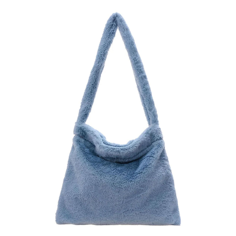 Cherry Pattern Print Underarm Bag Plush Shoulder Bag