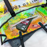 Women Clear Tote PVC Laser Waterproof Transparent Handbags