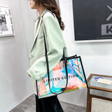 Women's Clear Tote PVC Waterproof Handbag