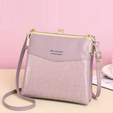 Crocodile Grain PU Leather Crossbody Bag Small Female Mobile Phone Bag