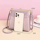 Crocodile Grain PU Leather Crossbody Bag Small Female Mobile Phone Bag