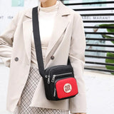 Vintage Small Messenger Bag Women's Clutch Nylon Handbag