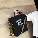 Canvas Frog Pendant Shoulder Bag Large Capacity Messenger Bags
