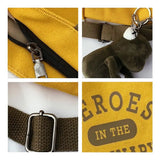 Canvas Frog Pendant Shoulder Bag Large Capacity Messenger Bags