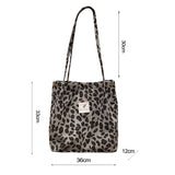 Women Corduroy Shoulder Bag Large Capacity Canvas Bucket Bags