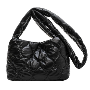 Women Cotton Padded Handbags Casual Messenger Bags Soft for Party