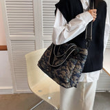 Cotton Padded Totes for Women, Large Capacity Crossbody Bags