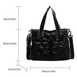 Women Cotton Padded Totes Large Capacity Crossbody Bags