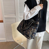Women Cotton Padded Totes Large Capacity Crossbody Bags