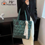 Soft Cotton Tote Bag with Zipper and Ribbon Handle