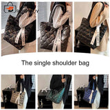 Soft Cotton Tote Bag with Zipper and Ribbon Handle