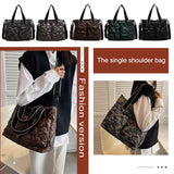 Women Cotton Padded Totes Winter Ladies Crossbody Bags Large Capacity