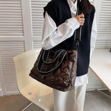 Women Cotton Padded Totes Winter Ladies Crossbody Bags Large Capacity