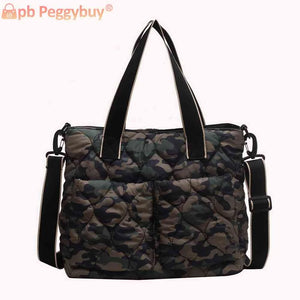 Women Cotton Padded Crossbody Bags - Large Capacity