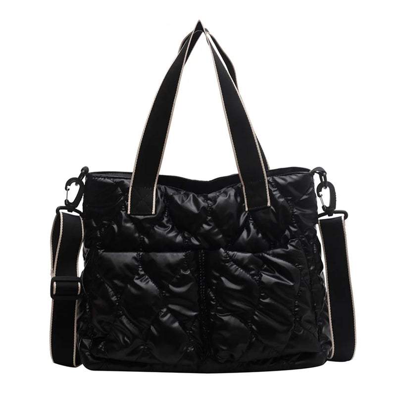 Women Cotton Padded Totes Winter Ladies Crossbody Bags Large Capacity