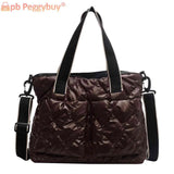 Women Cotton Padded Crossbody Bags - Large Capacity