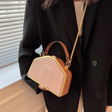 Crocodile Pattern PU Leather Handbag Shoulder Bag Green Pink