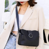 Patchwork Messenger Bag Soft Shoulder Small Flap Bag