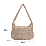 Women Crossbody Bag Cotton Padded Quilted Down Bags Tote